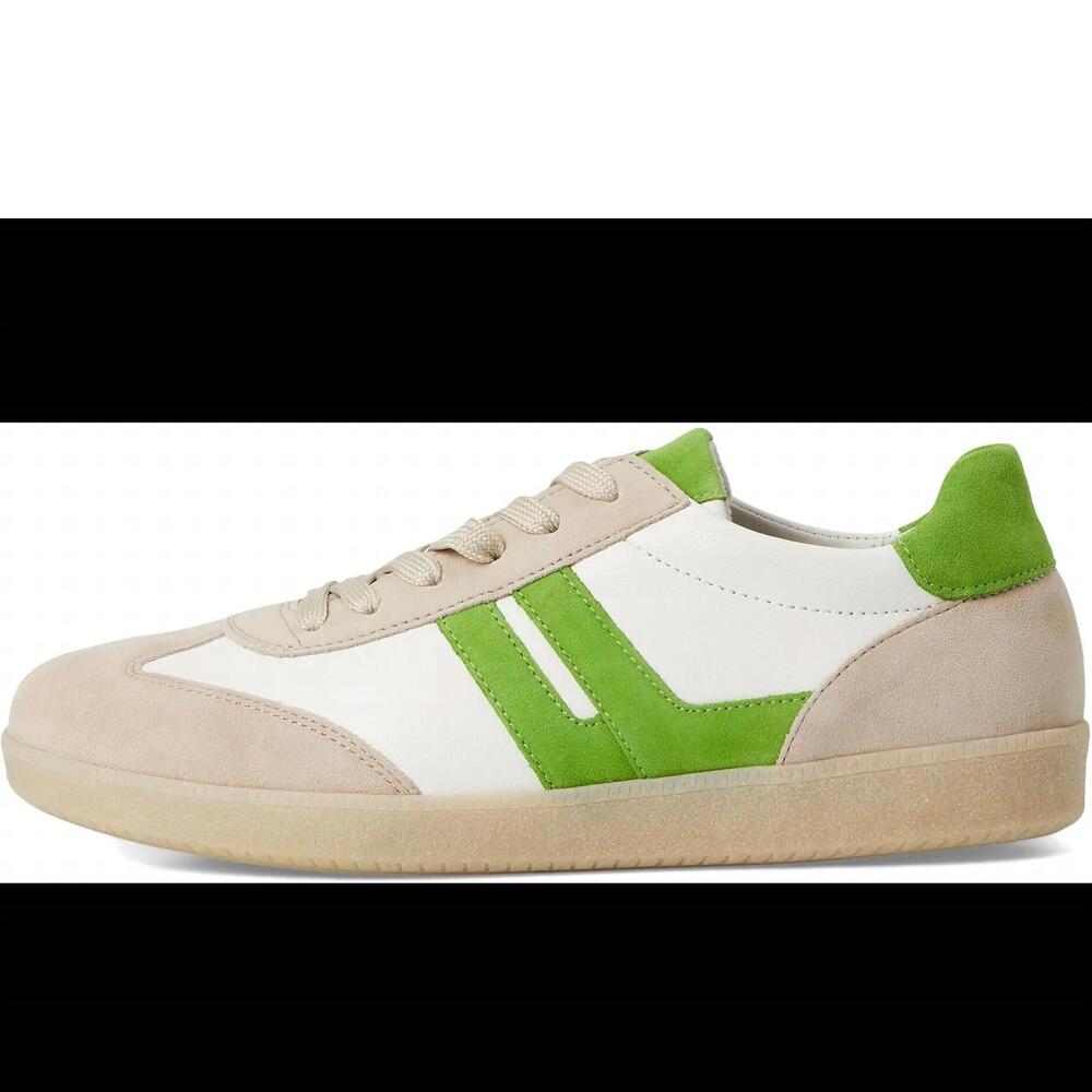 NEW GABOR women's flat sneaker in oak/latte/green